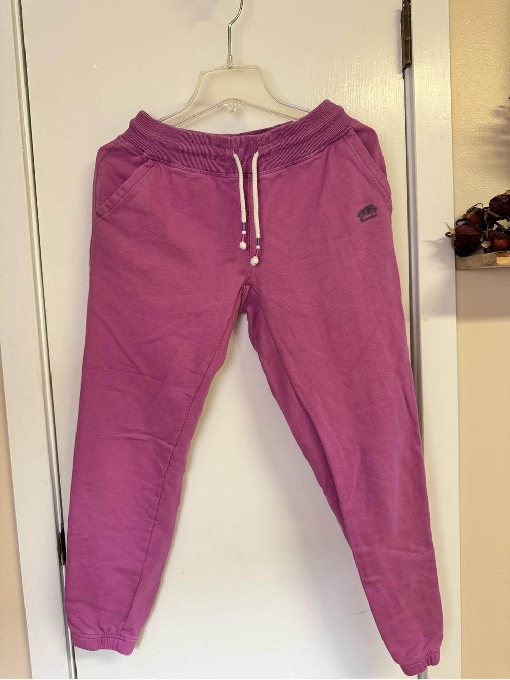 Roots Women's Magenta Jogger Sweatpants with Drawstring